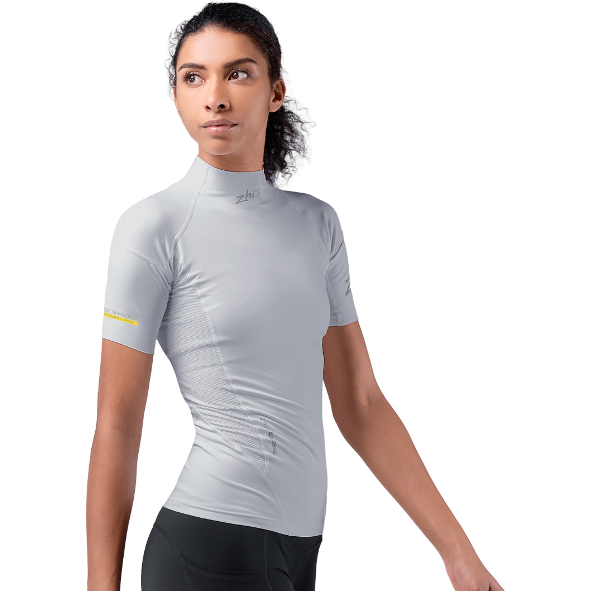 Zhik Womens Eco Spandex UPF50+ Short Sleeve Top DTP-0067-W-PLT - Platinum